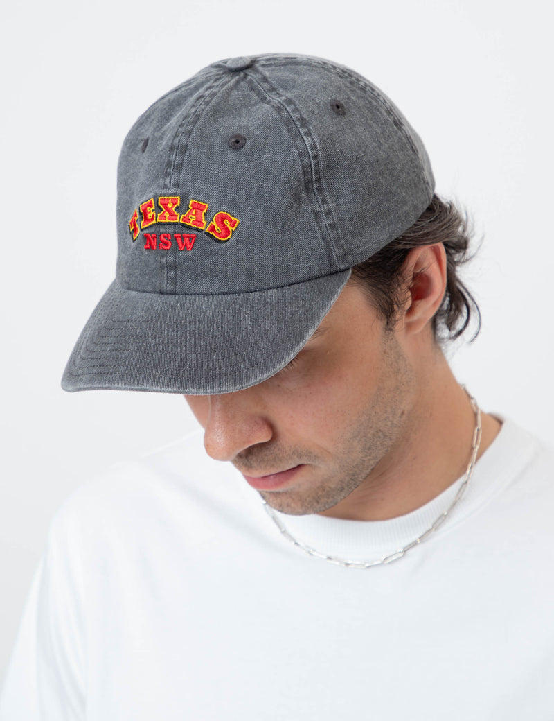 6 Panel Dad Cap - Texas NSW Vintage Black