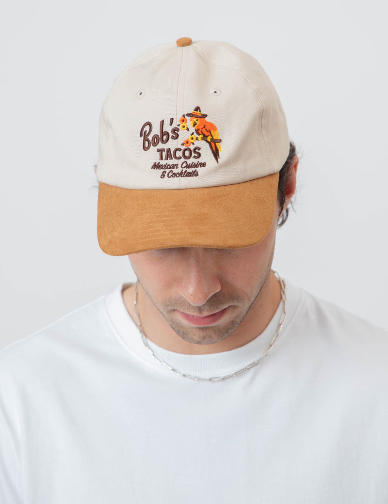 6 Panel Dad Cap - Bob's Taco Natural Suede