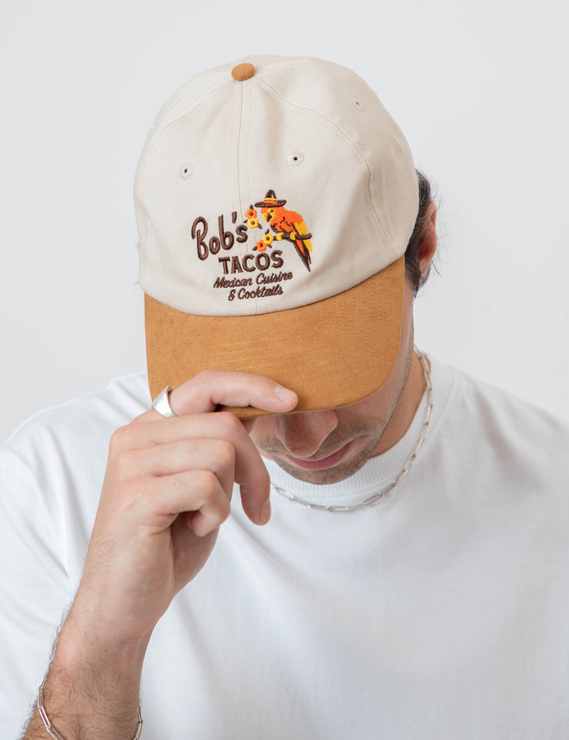 6 Panel Dad Cap - Bob's Taco Natural Suede