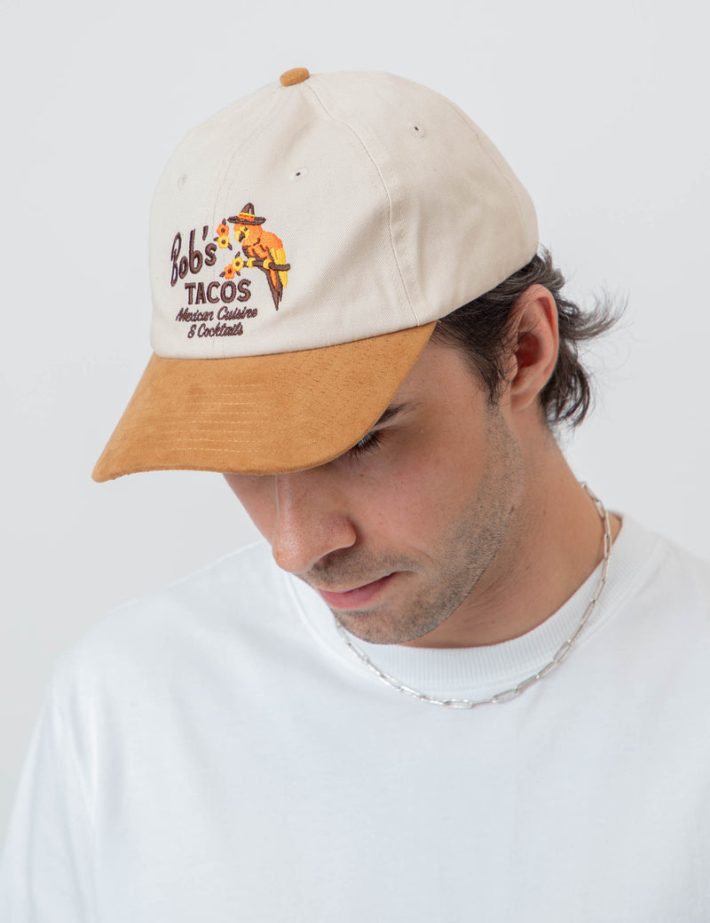 6 Panel Dad Cap - Bob's Taco Natural Suede