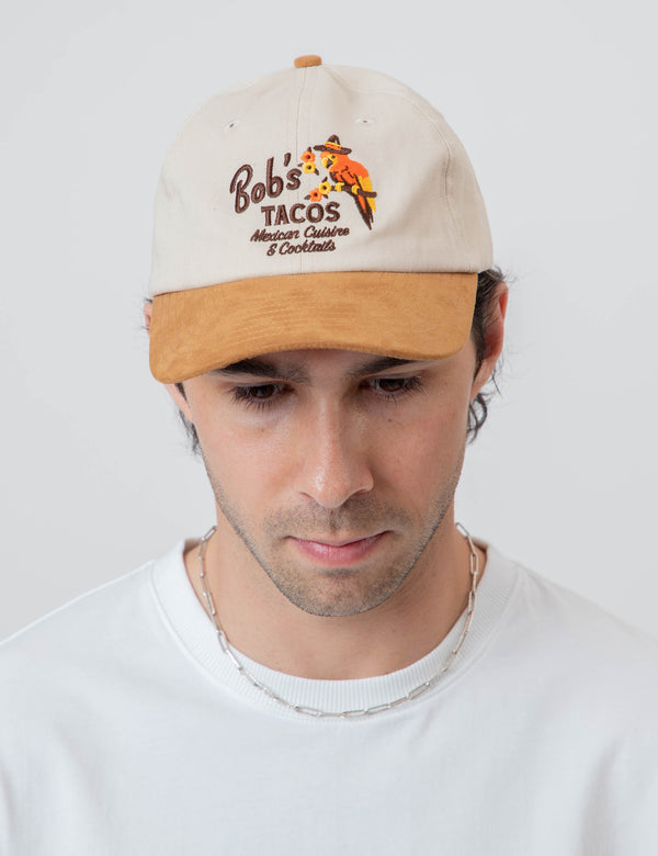 6 Panel Dad Cap - Bob's Taco Natural Suede