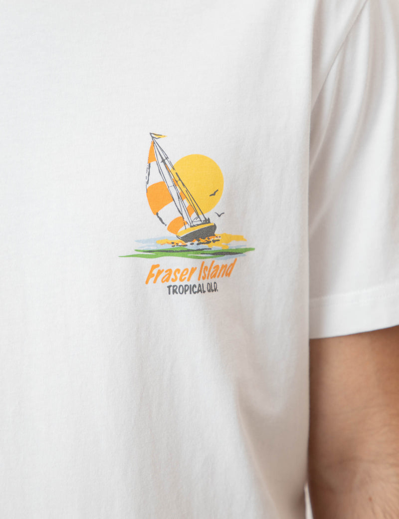 Reginald Organic Tee - Fraser Island White