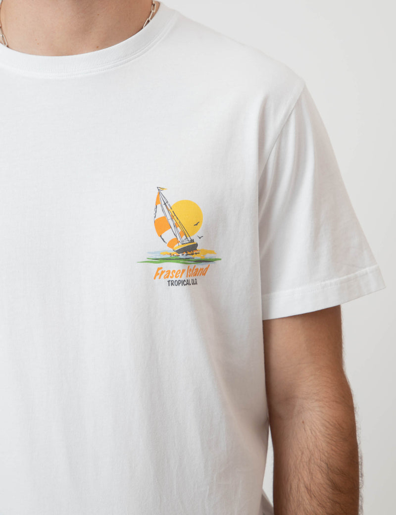 Reginald Organic Tee - Fraser Island White