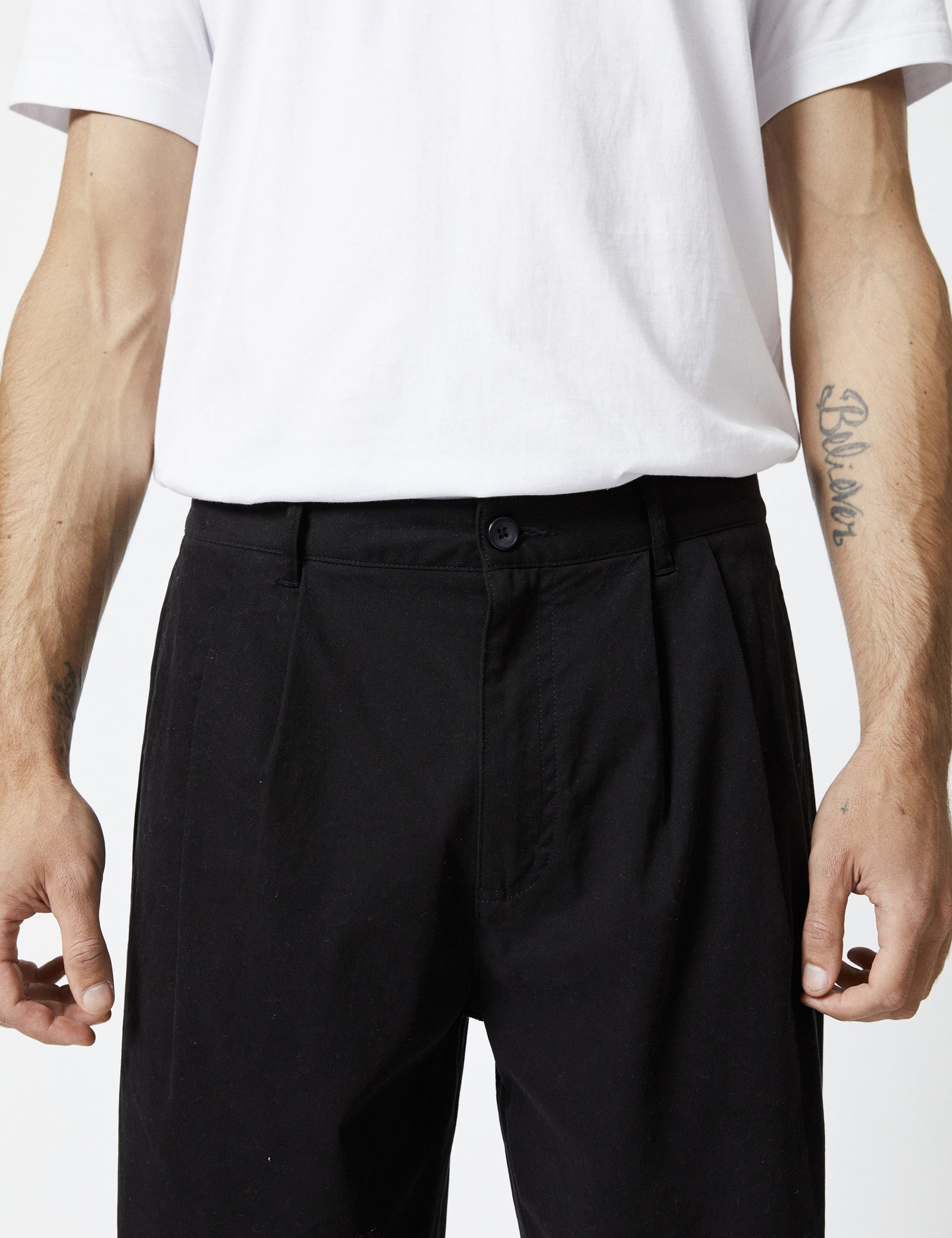 Brooklyn Pleated Pant - Black – Mr Simple
