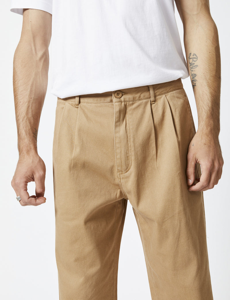 Brooklyn Pleated Pant - Khaki – Mr Simple