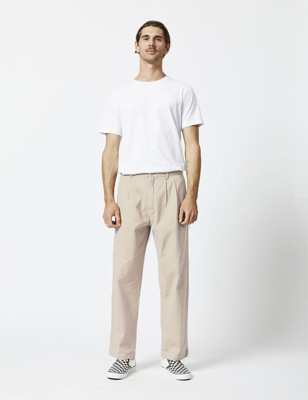 Brooklyn Pleated Pant - Stone