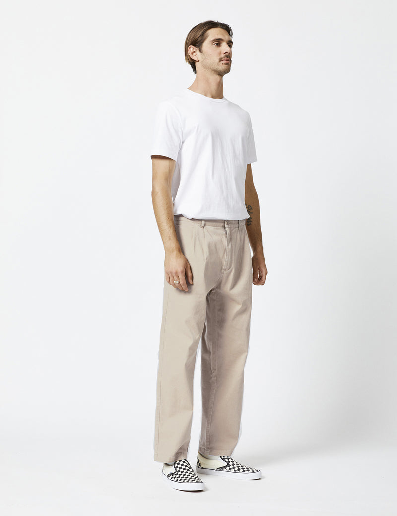 Brooklyn Pleated Pant - Stone