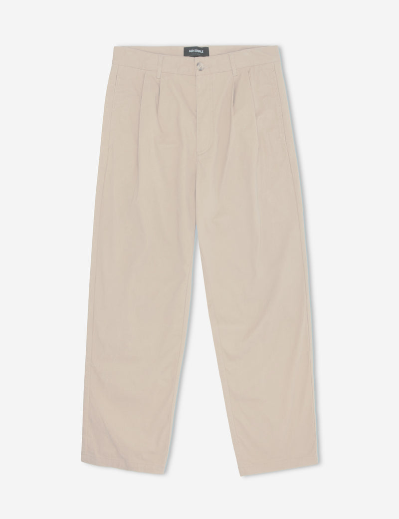 Brooklyn Pleated Pant - Stone