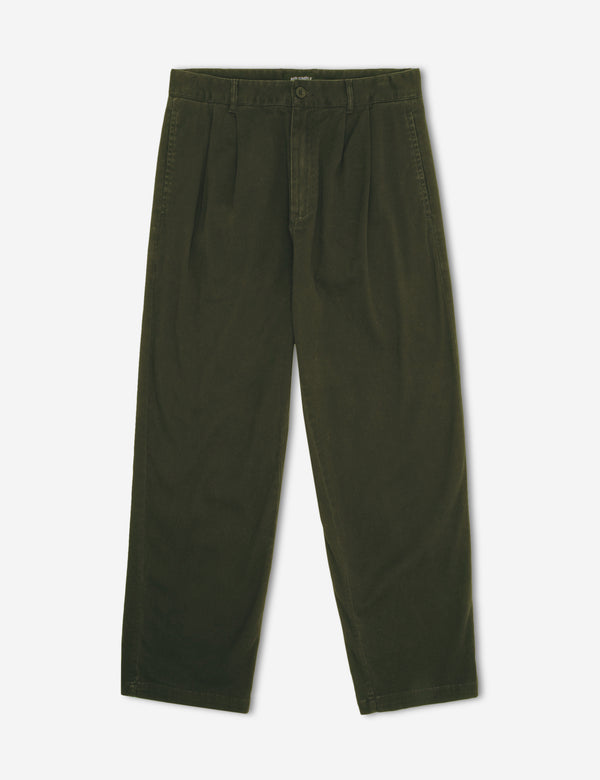 Brooklyn Pleated Pant - Dark Green