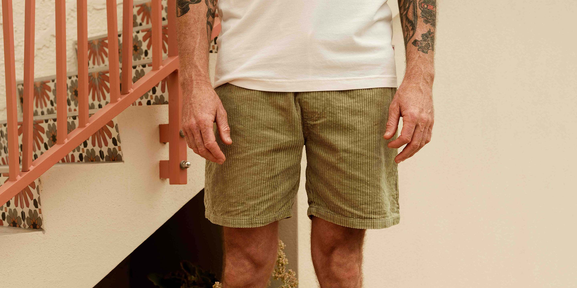 Burbank Cord Short - Slate Green Cord