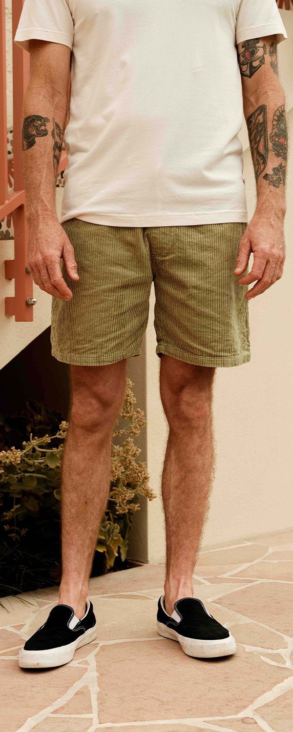 Burbank Cord Short - Slate Green Cord