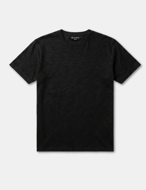 meravel simple comfortable Tee　Black Cashmere Reginald Short Sleeve Tee - Black – Mr Simple