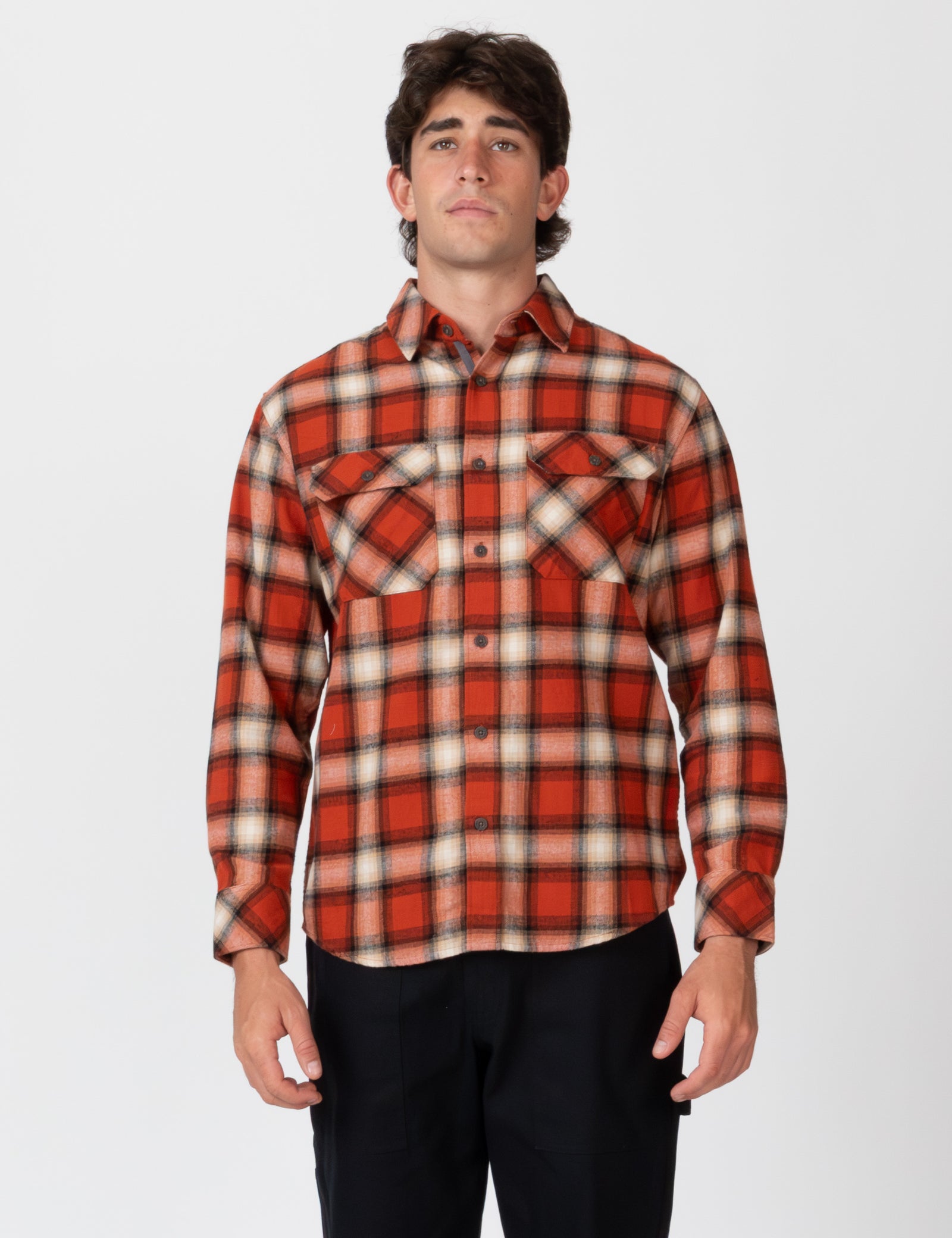 Trevor Flanno Long Sleeve Shirt - Brick Check – Mr Simple
