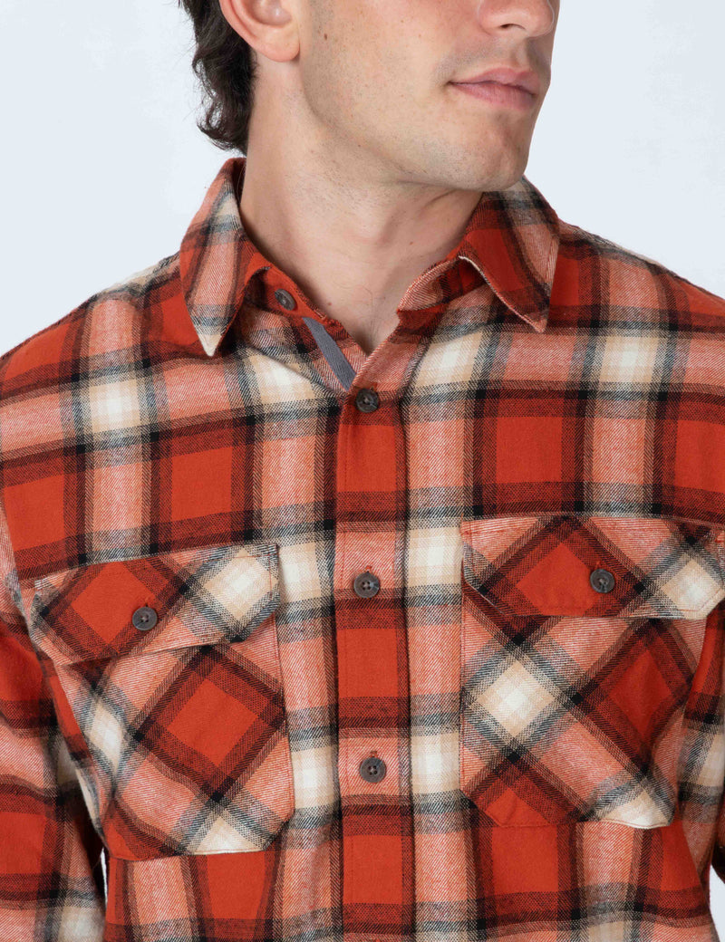 Trevor Flanno Long Sleeve Shirt - Brick Check – Mr Simple