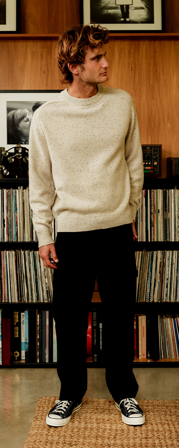 Fred Crew Neck Knit Pullover - Fatigue