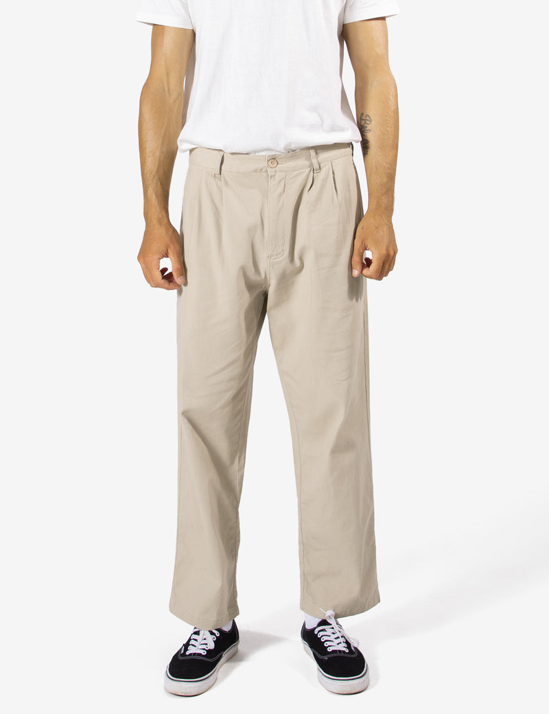 Brooklyn Pleated Pant - Stone