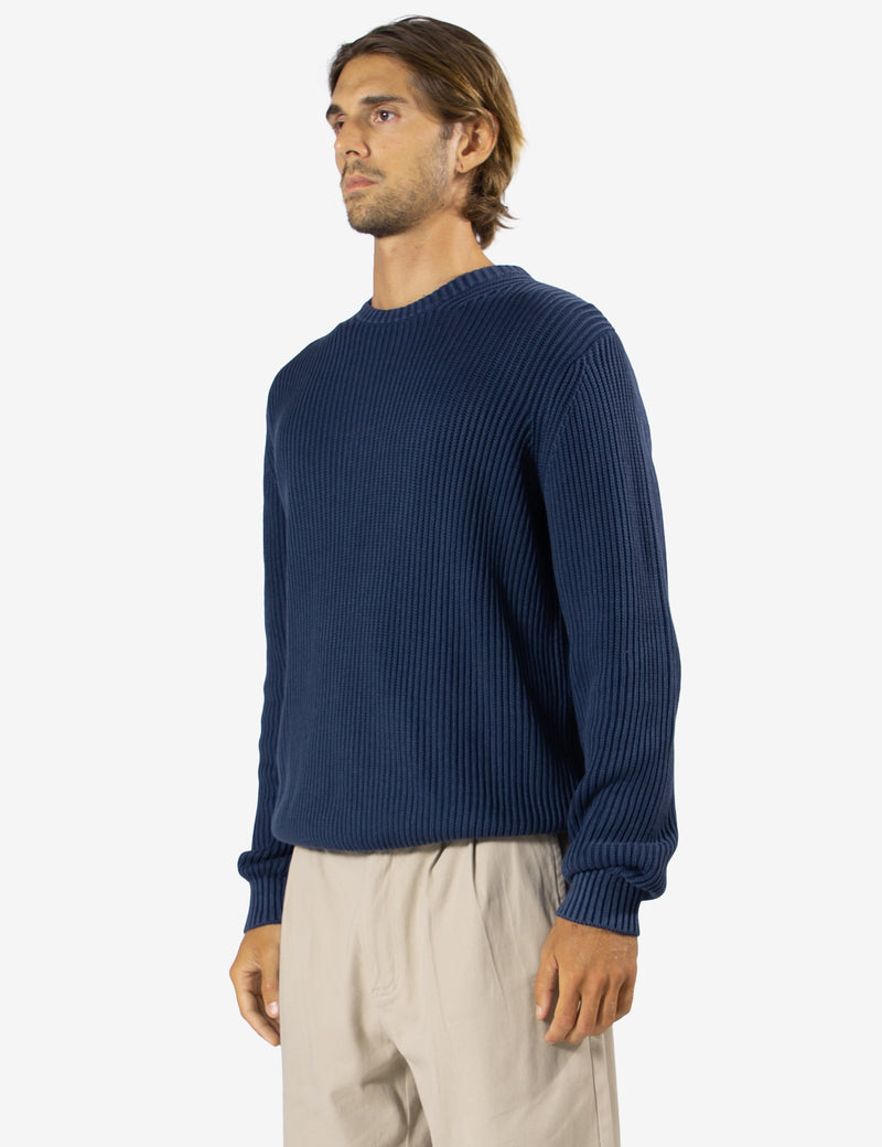 Fisher Chunky Organic Knit - Navy