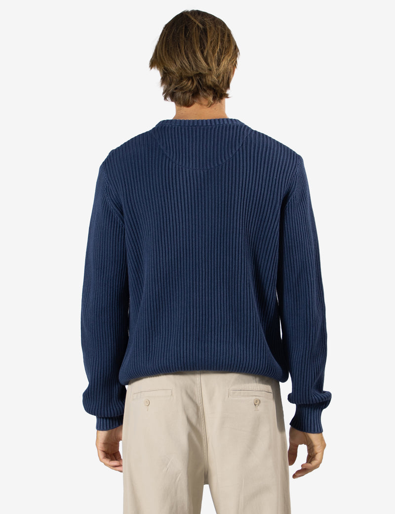 Fisher Chunky Organic Knit - Navy