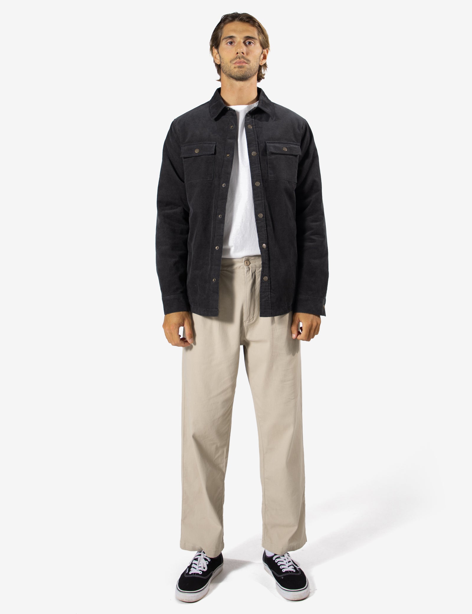 Quilted Cord Jacket - Graphite – Mr Simple
