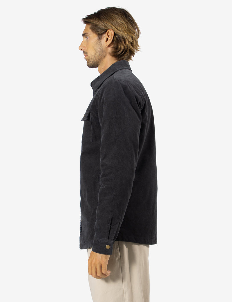 Quilted Cord Jacket - Graphite – Mr Simple