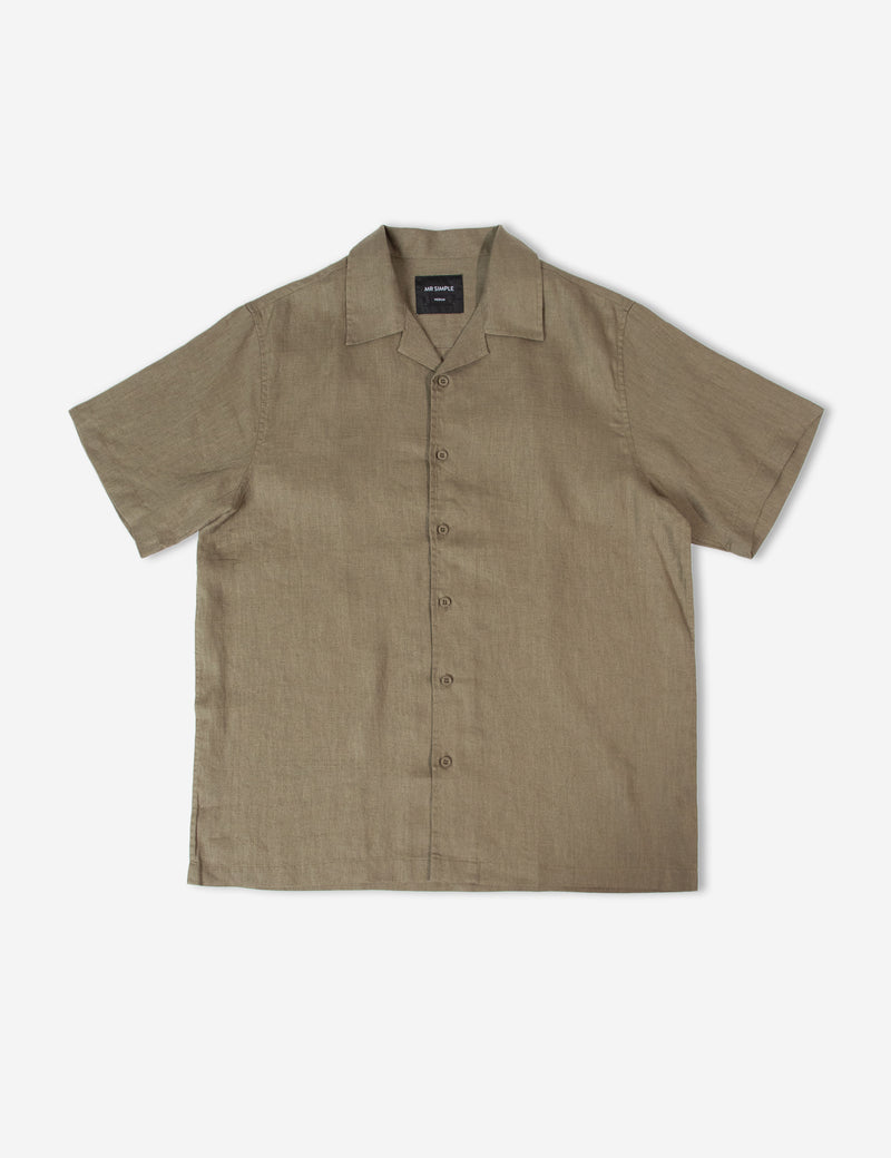 Cuban Short Sleeve Shirt - Fatigue Linen