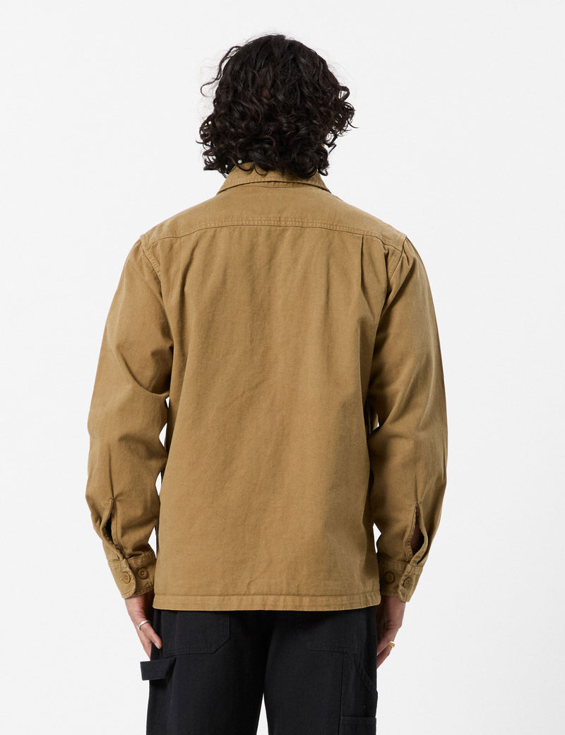 Koi Stitched Overshirt - Camel