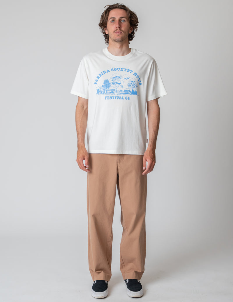 Heavy Weight Print Tee - Yandina Country Vintage White