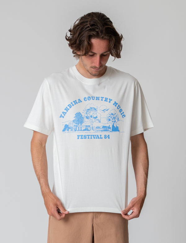Heavy Weight Print Tee - Yandina Country Vintage White