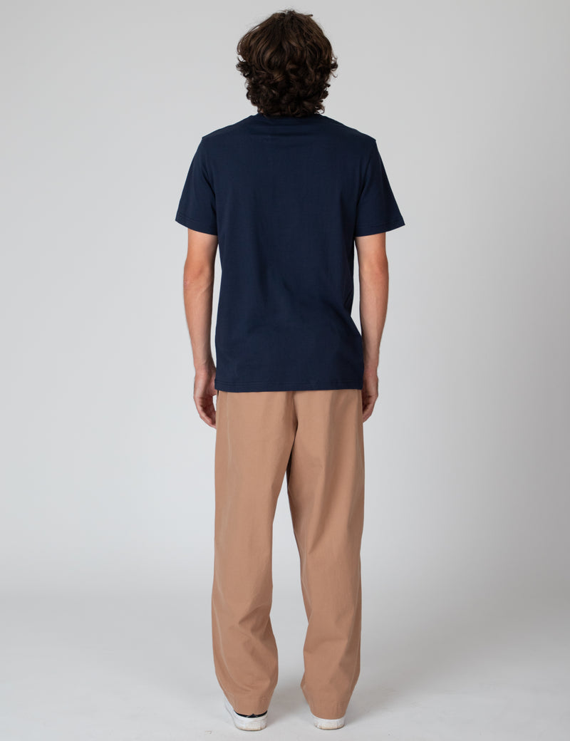Reginald Organic Pocket Tee - Navy/Navy