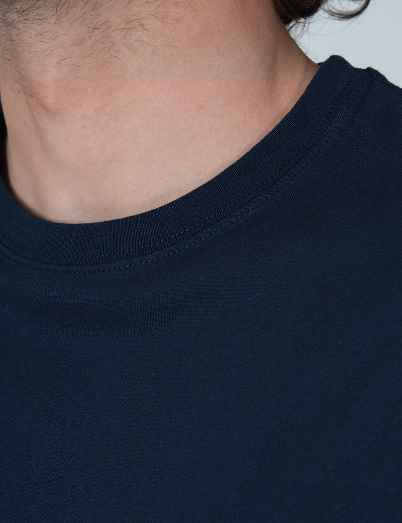 Reginald Organic Pocket Tee - Navy/Navy