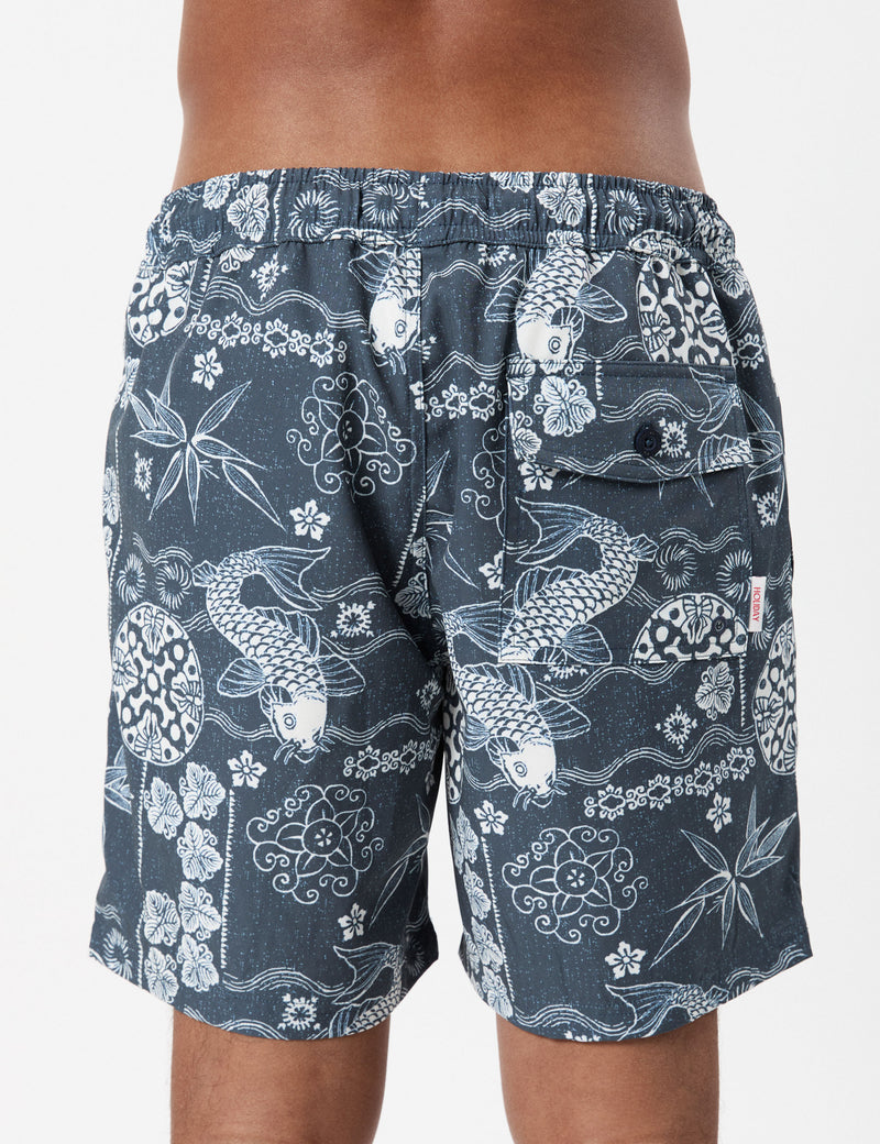 Koi Swim Short - Indigo