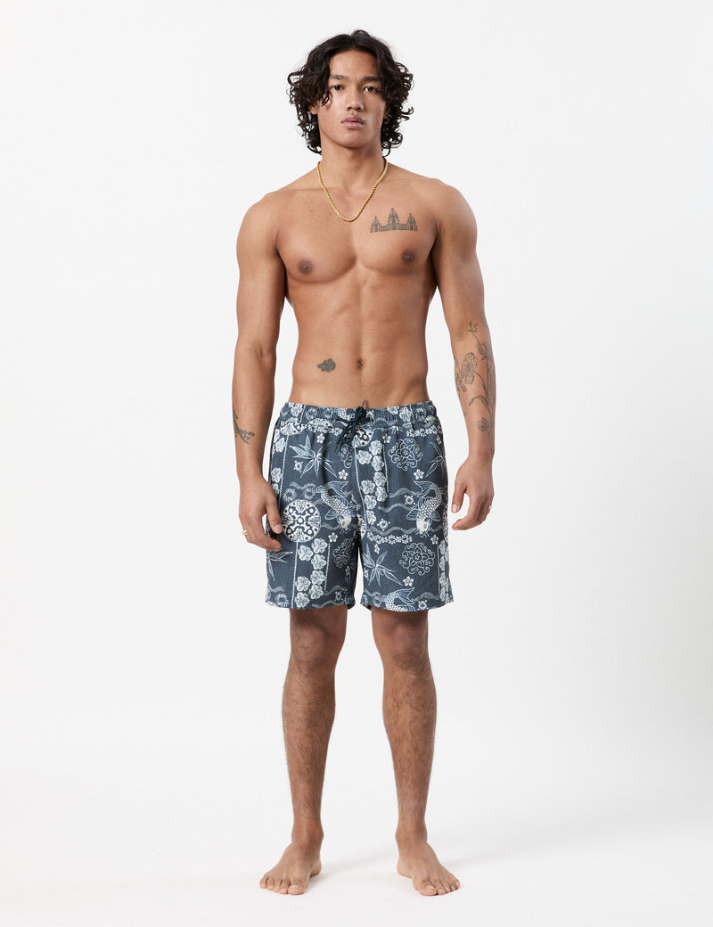 Koi Swim Short - Indigo