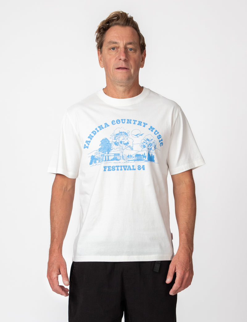 Heavy Weight Print Tee - Yandina Country Vintage White