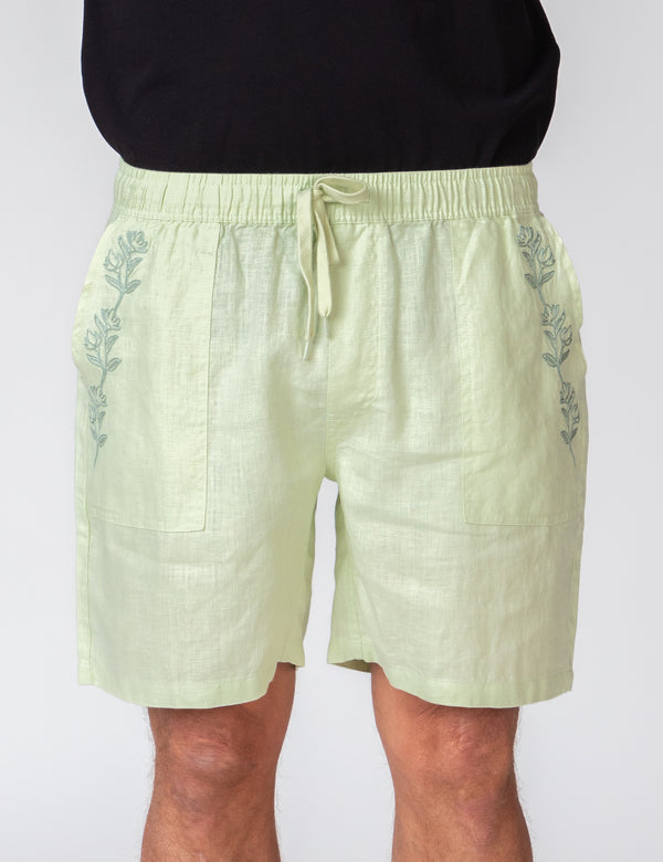 Burbank Short - Fog Green Garden State