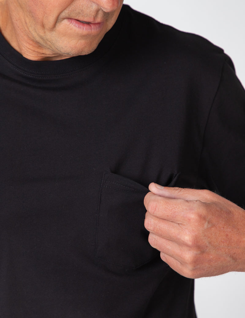Reginald Organic Pocket Tee - Black