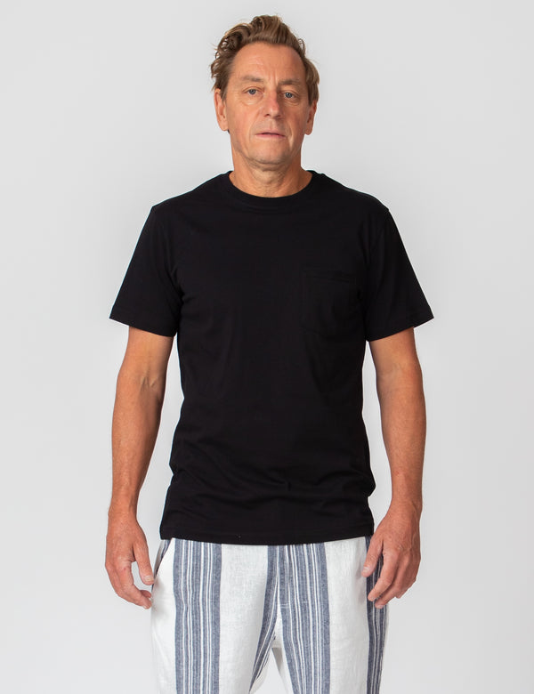 Reginald Organic Pocket Tee - Black