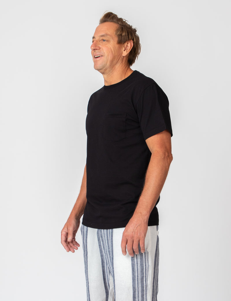 Reginald Organic Pocket Tee - Black