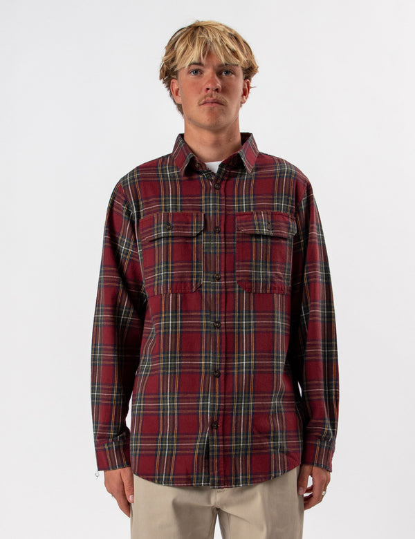 Flannel Long Sleeve Shirt - Red