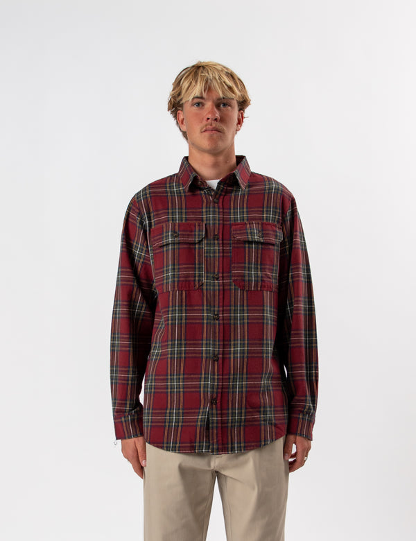 Flannel Long Sleeve Shirt - Red