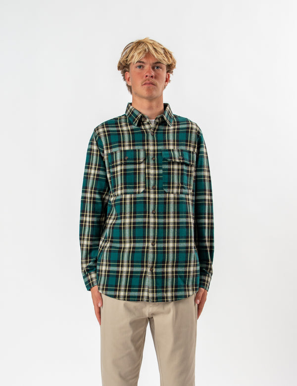 Flannel Long Sleeve Shirt - Petrol