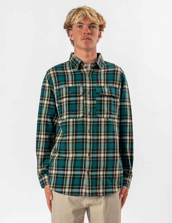Flannel Long Sleeve Shirt - Petrol