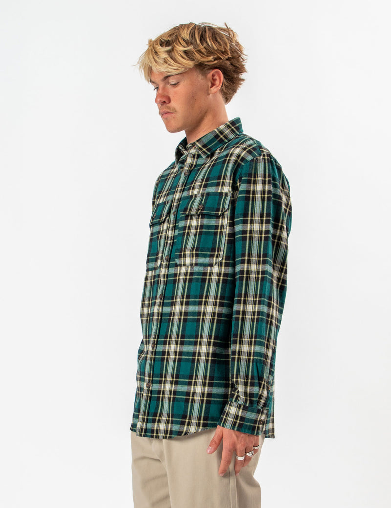 Flannel Long Sleeve Shirt - Petrol