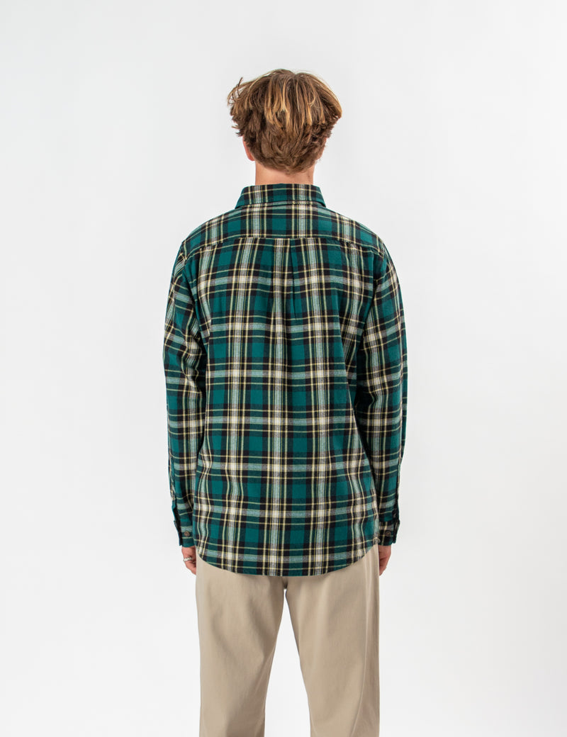 Flannel Long Sleeve Shirt - Petrol