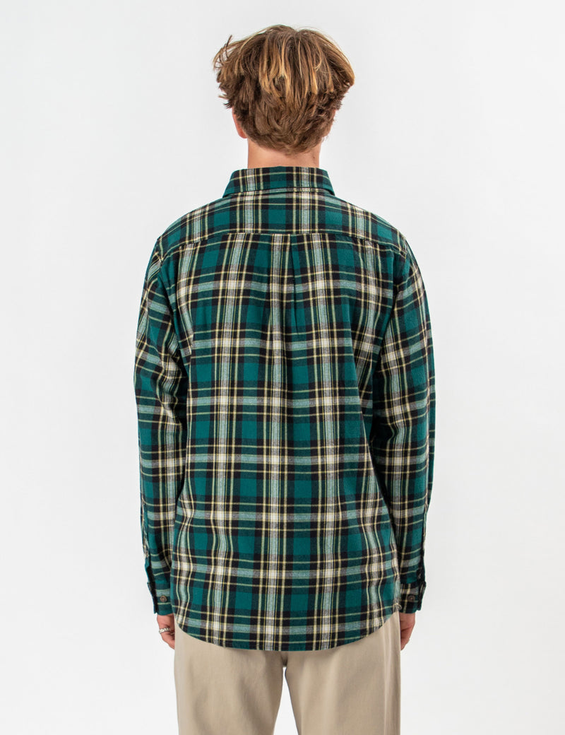 Flannel Long Sleeve Shirt - Petrol