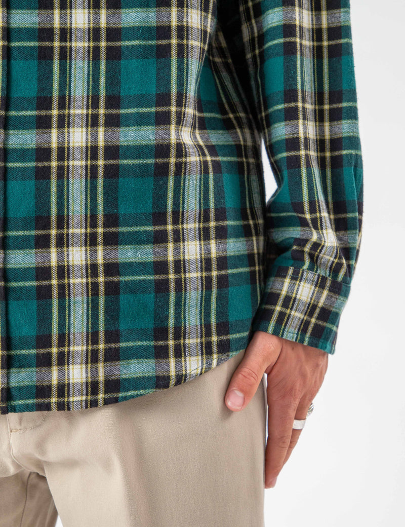 Flannel Long Sleeve Shirt - Petrol