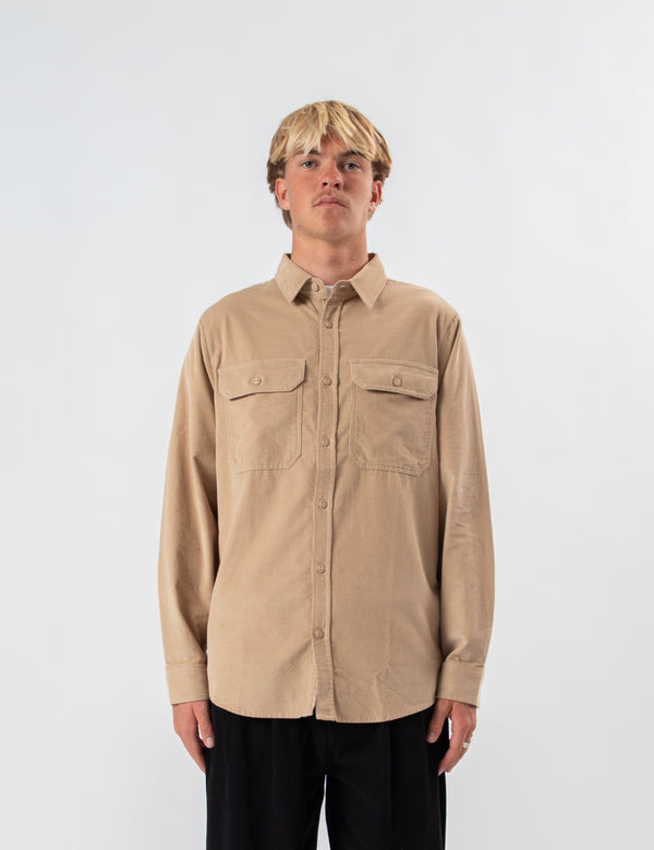 Sawyer Cord Longsleeve Shirt - Stone