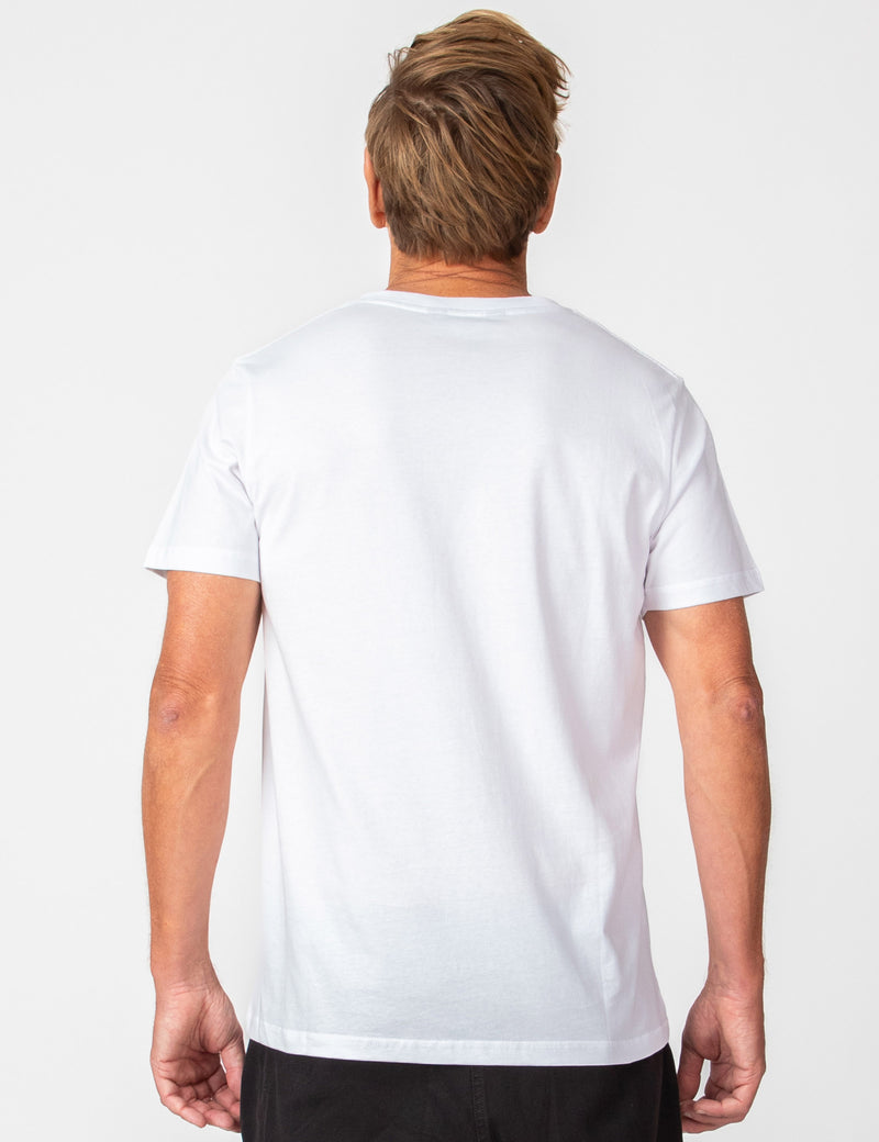 Reginald Organic Vee Tee - White
