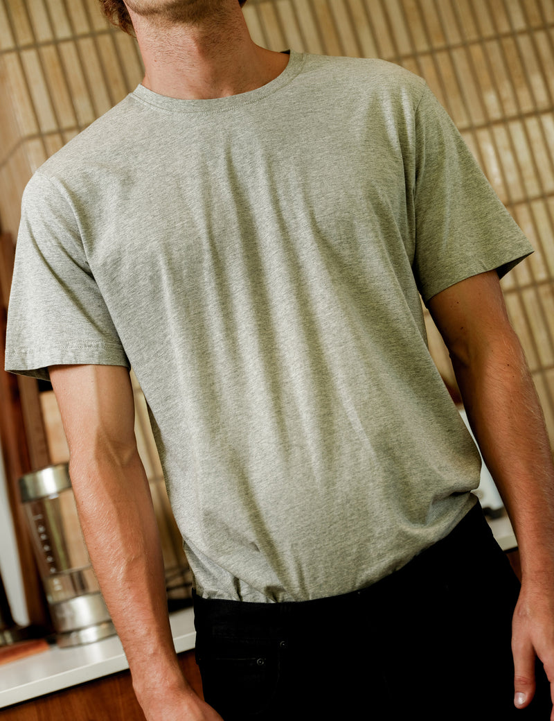 Reginald Organic Tee - Grey Marle