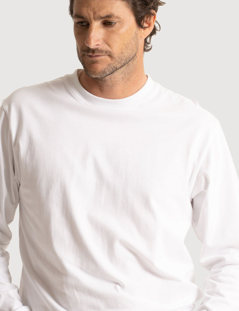 Heavy Weight Longsleeve Tee White Mr Simple