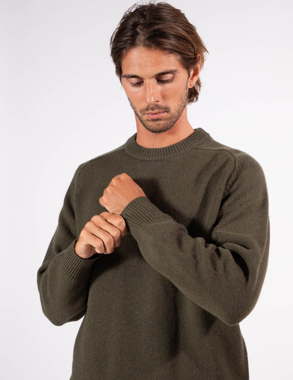 Fred Crew Wool Knit - Fatigue